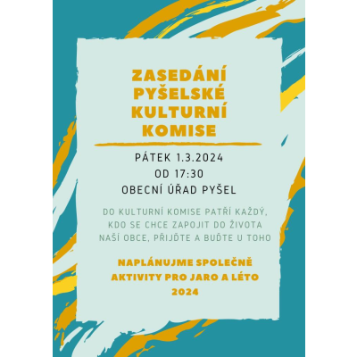 Zasedání Pyšelské kulturní komise